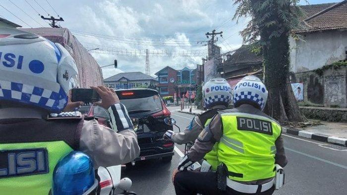 Polres Salatiga melakukan tilang ETLE pada Selasa (26/10) (Foto: TribunMuria.com)