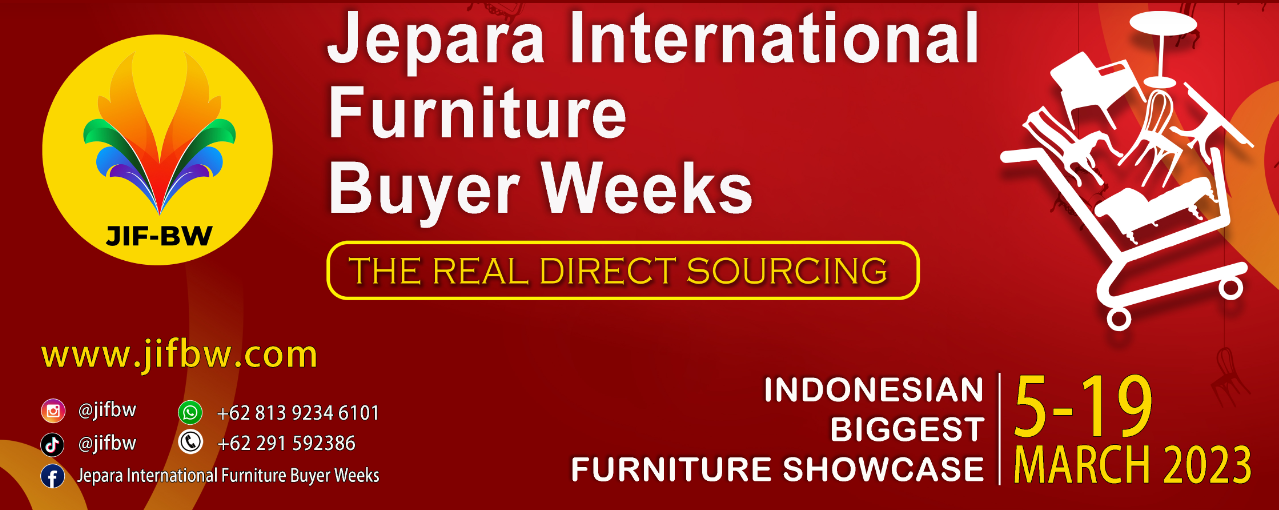 Website pameran furniture akbar bertajuk Jepara International Furniture Buyer Weeks