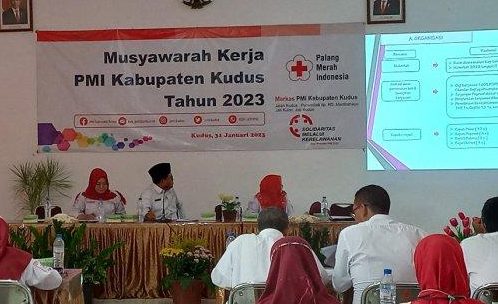 Musyawarah kerja PMI Kudus di Markas PMI Kudus pada Selasa (31/1) (Foto: TribunMuria.com)