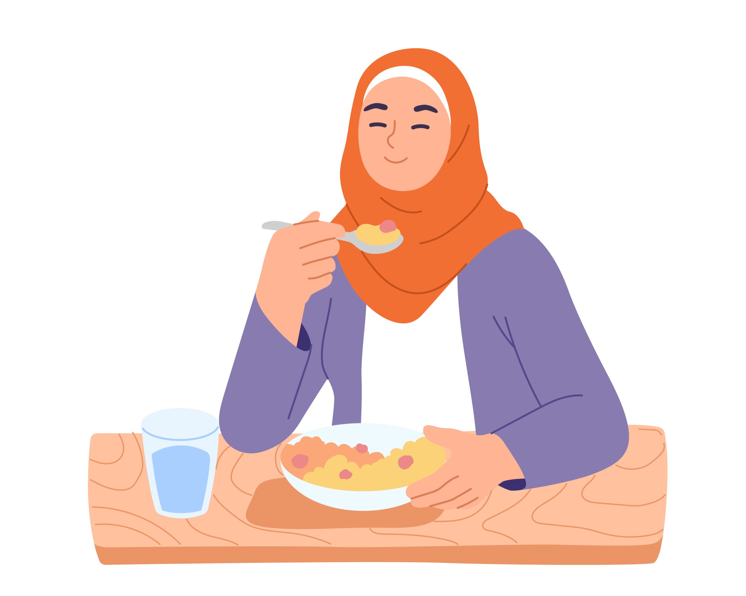 Ilustrasi ngemil di bulan Ramadhan (Fot: Freepik)