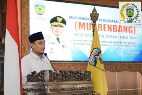Ketua DPRD Jepara, Haizul Ma'arif dalam Musrembangkab Jepara 2023 di Pandapa Kabupaten Jepara