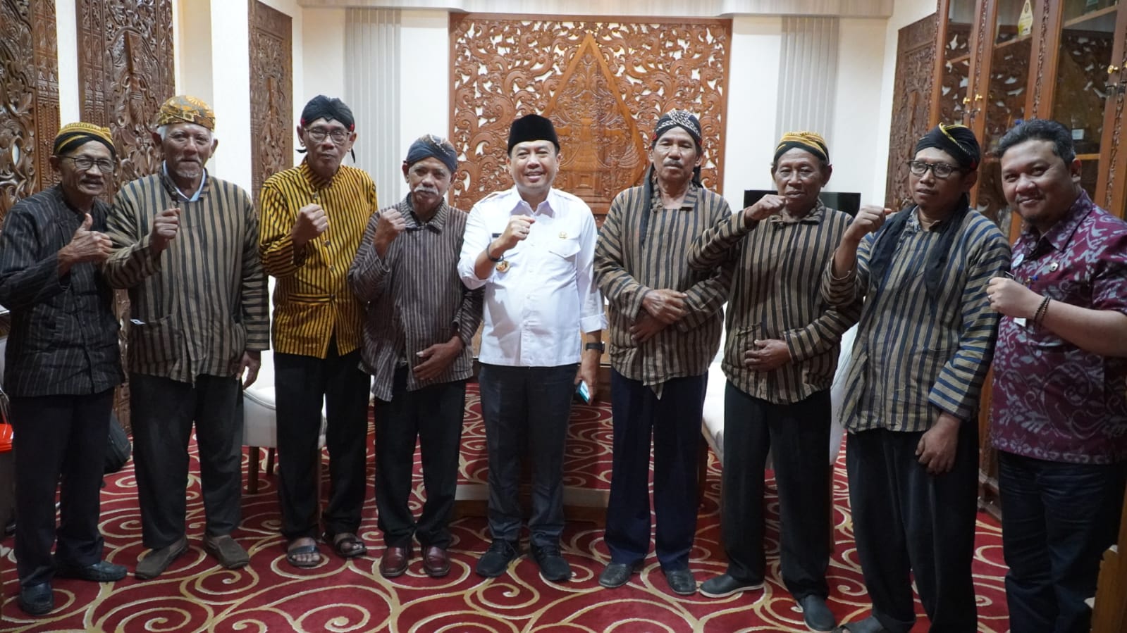 Audiensi bersama panitia pagelaran wayang orang dari paguyuban wayang orang Cakra Abadi Desa Bondo, Kecamatan Bangsri, Selasa(4/4/2023) (Foto: Diskominfo Jepara)