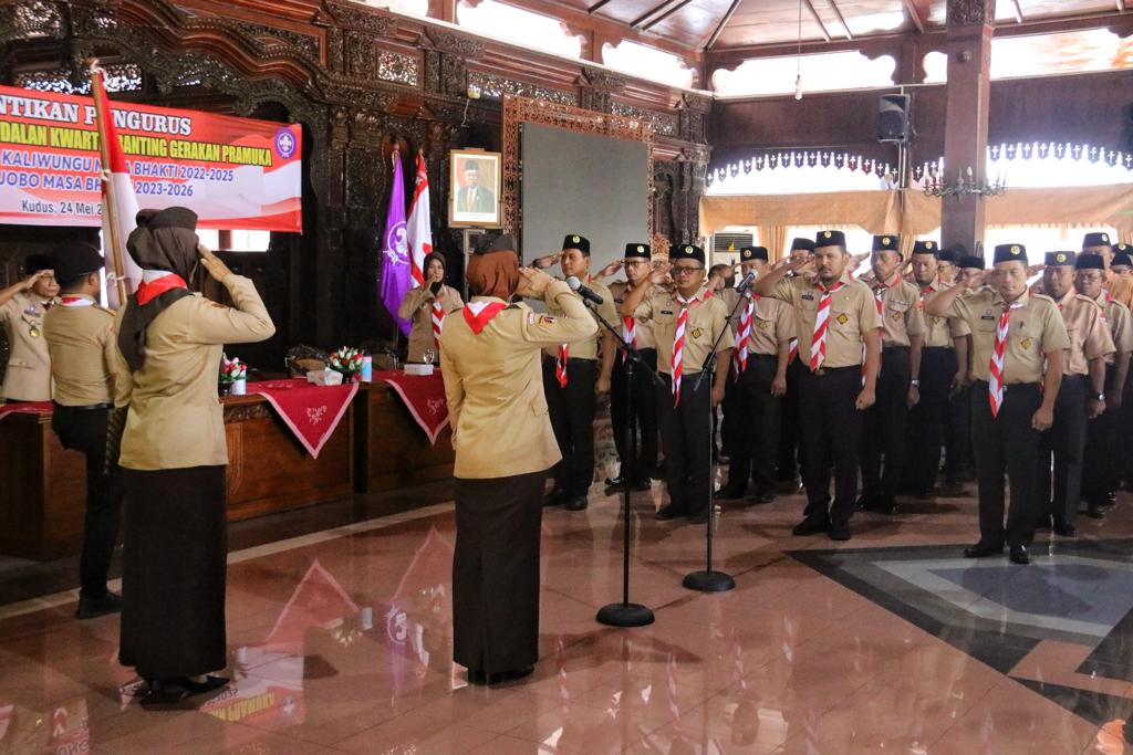 Pelantikan mabiran dan pengurus kwarran di Pendapa Kabupaten Kudus, Rabu (24/5) (Diskominfo Kudus)
