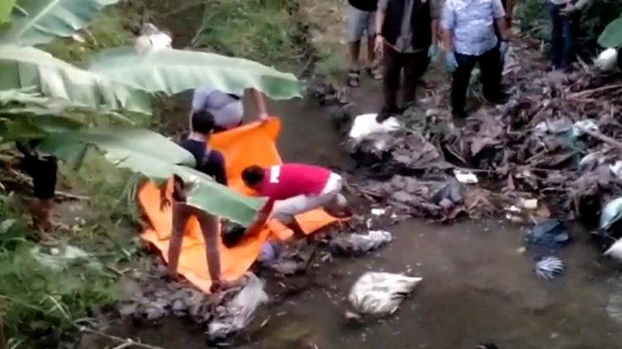 Evakuasi jenazah bayi di Pati yang dibunuh ayahnya sendiri (Foto: TribunJateng)