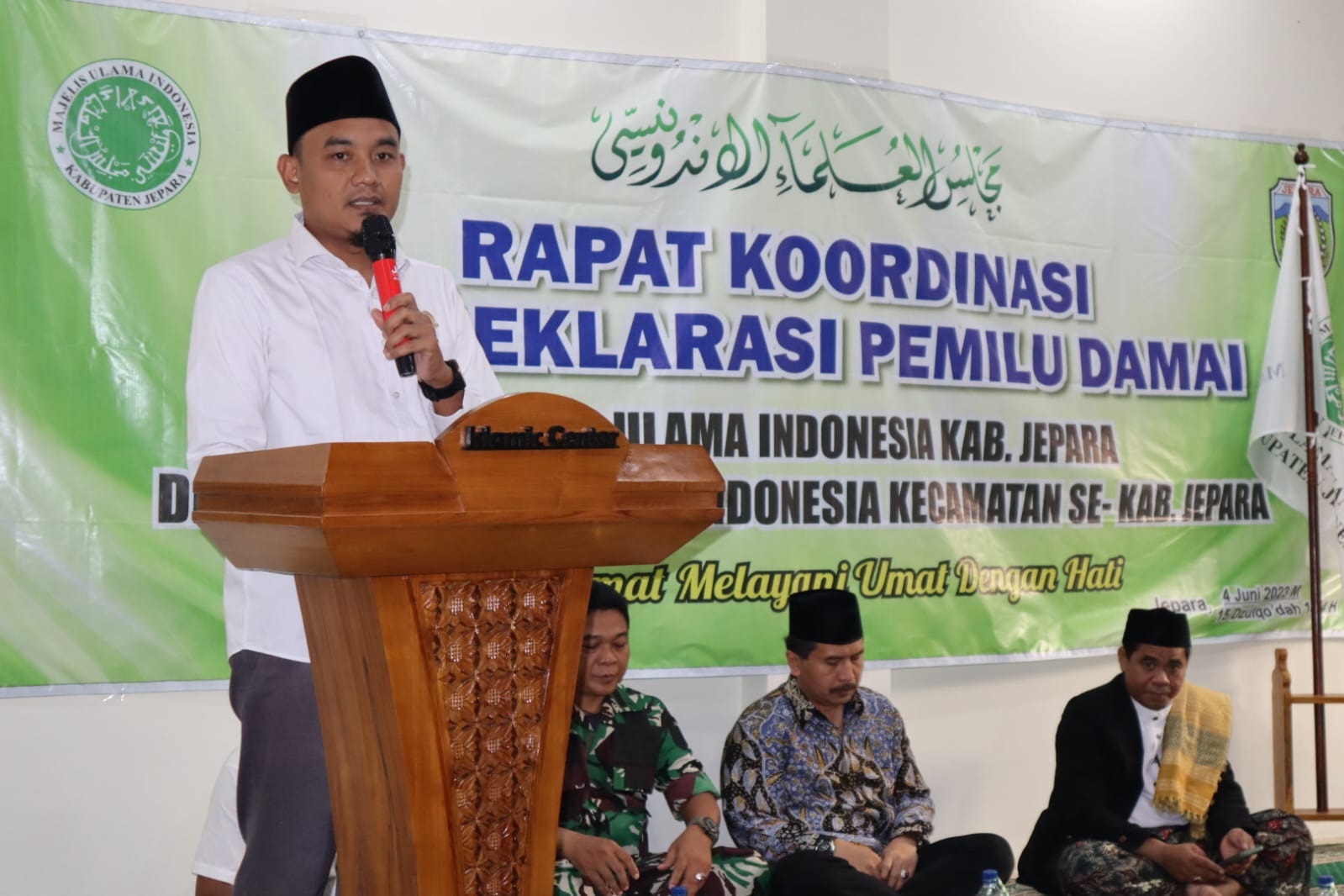 Rapat koordinasi Majelis Ulama Indonesia (MUI) Kabupaten Jepara bersama MUI Kecamatan se-Kabupaten Jepara di Gedung Islamic Center Jepara pada Minggu (4/6/2023) (Istimewa)