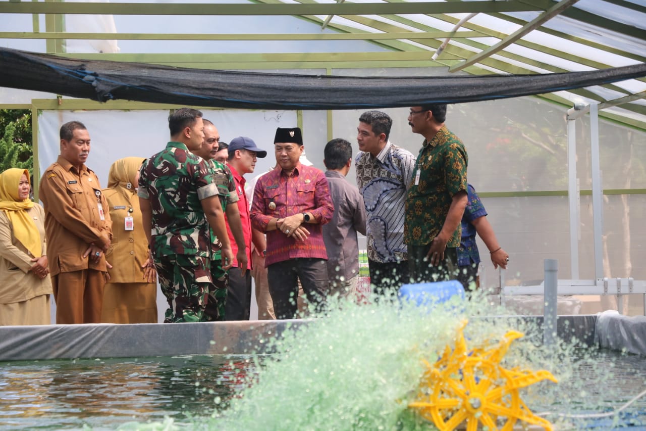 Kunjungan Pj Bupati Jepara ke tempat budidaya algae di Desa Pundungrejo, Kecamatan Tawangsari, Sukorhajo (5/6/2023) (Diskominfo Jepara)
