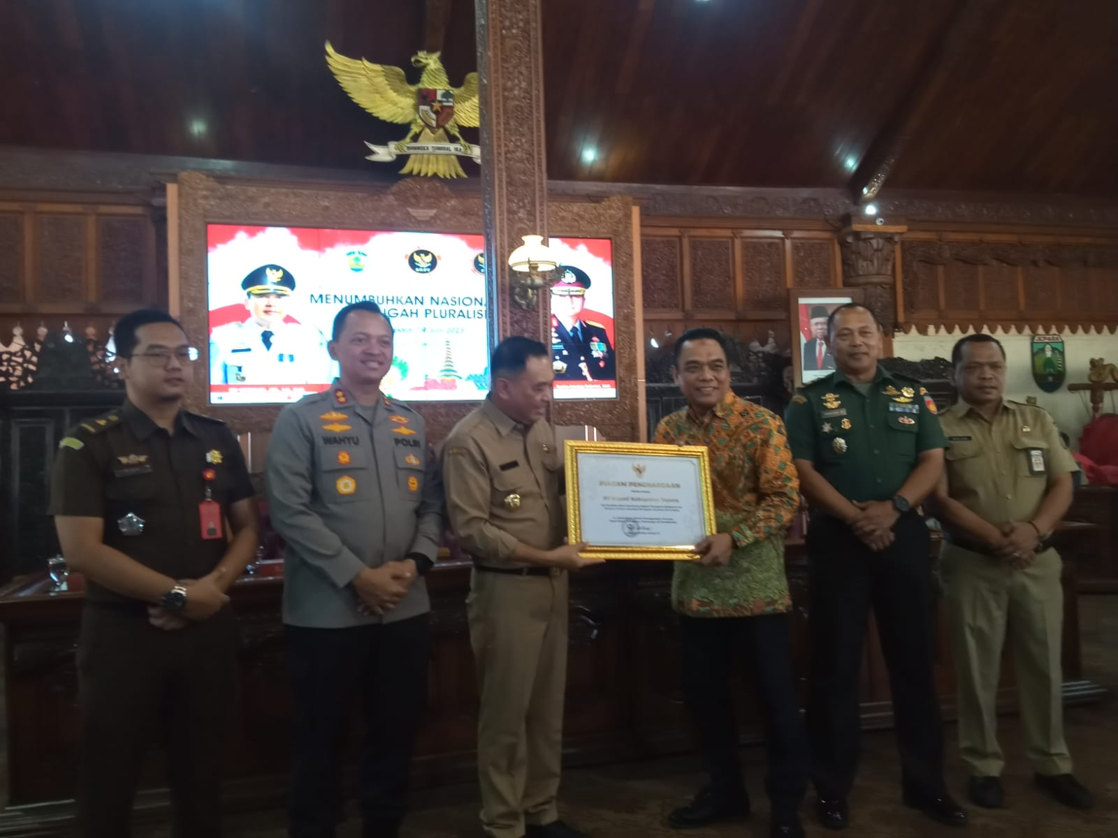 Sosialisasi bertajuk 'Menumbuhkan Nasionalisme di Tengah Pularisme di Pendopo RA Kartini Jepara pada Senin (19/6/2023) (Foto: Diskominfo Jepara)