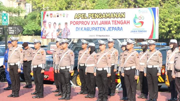 Apel pengamanan di Lapangan Apel Mapolres Jepara, Kamis (3/8/2023) (Foto: Polres Jepara)