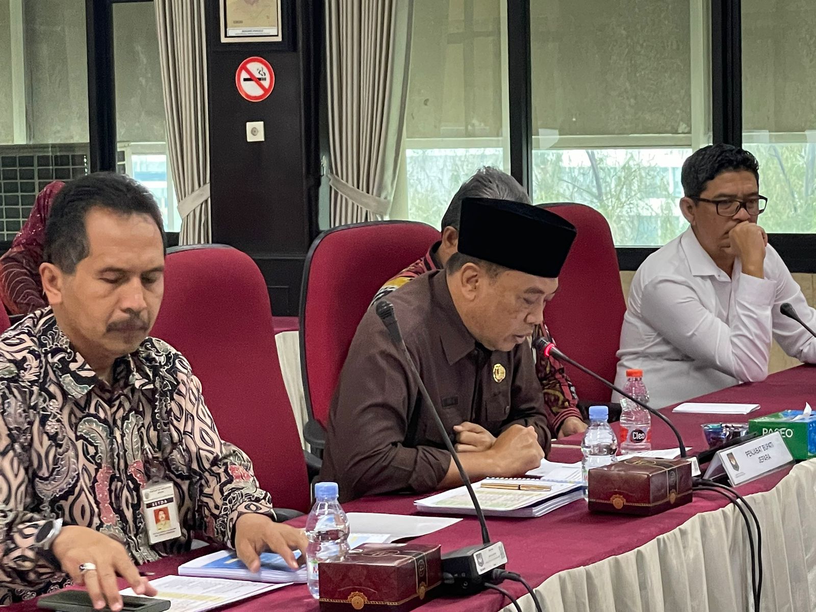 Edy Supriyanta memasuki periode kedua menjabat sebagai Penjabat (Pj) Bupati Jepara memaparkan hasil kerja selama triwulan pertama di Kemendagri, Jakarta pada Selasa (22/8/2023) (Foto: Bakopi Jepara)