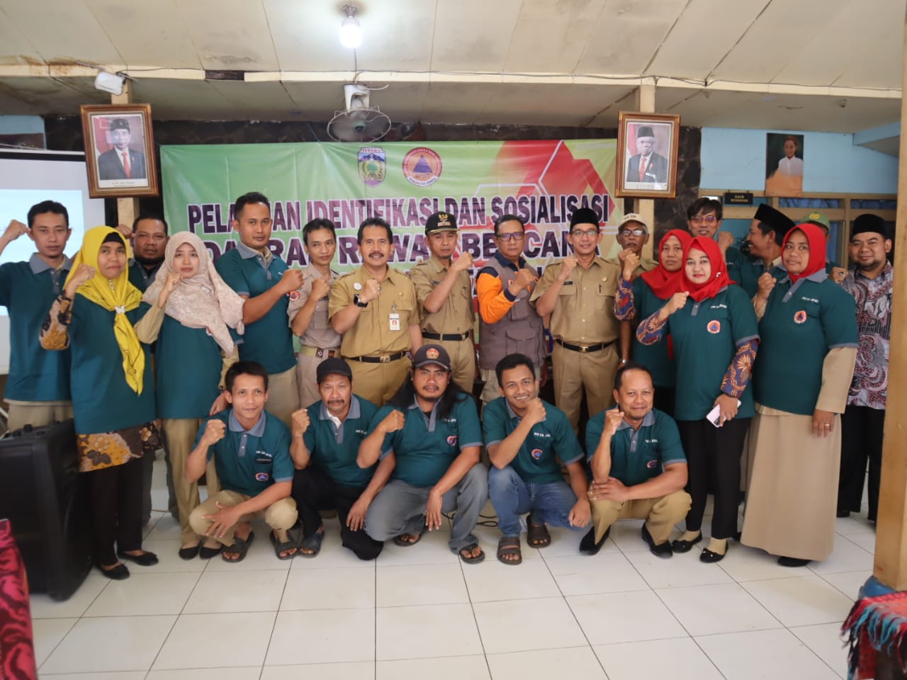 Pelatihan identifikasi dan sosialisasi daerah rawan bencana di Balai Desa Kalipucang Wetan, Kecamatan Welahan, Jepara pada Senin (28/8/2023) (Foto: Bakopi Jepara)