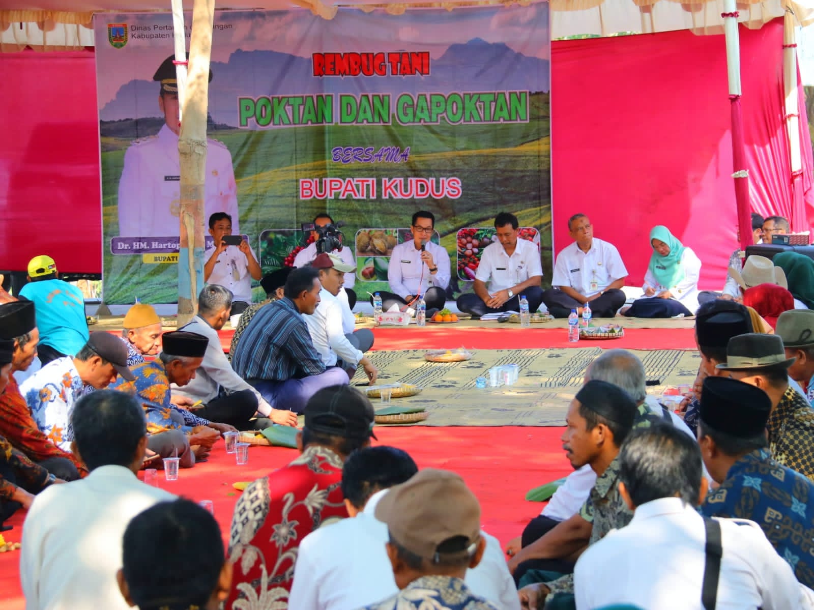 Kegiatan Rembug Tani Poktan dan Gapoktan Kecamatan Dawe dan Jekulo di Pelataran Aula Gedung Serbaguna Desa Kandangmas, Kamis (7/9) (Foto: Diskominfo Kudus)