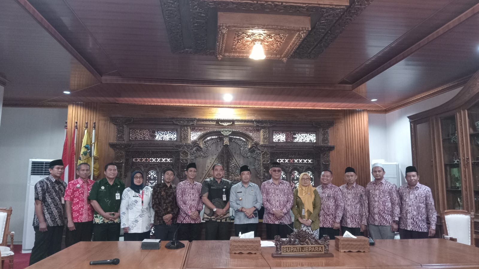 Audiensi Pengurus MWC NU Kecamatan Jepara di Ruang Command Center, Setda Jepara pada Kamis (14/9/2023) (Foto: Diskominfo Jepara)