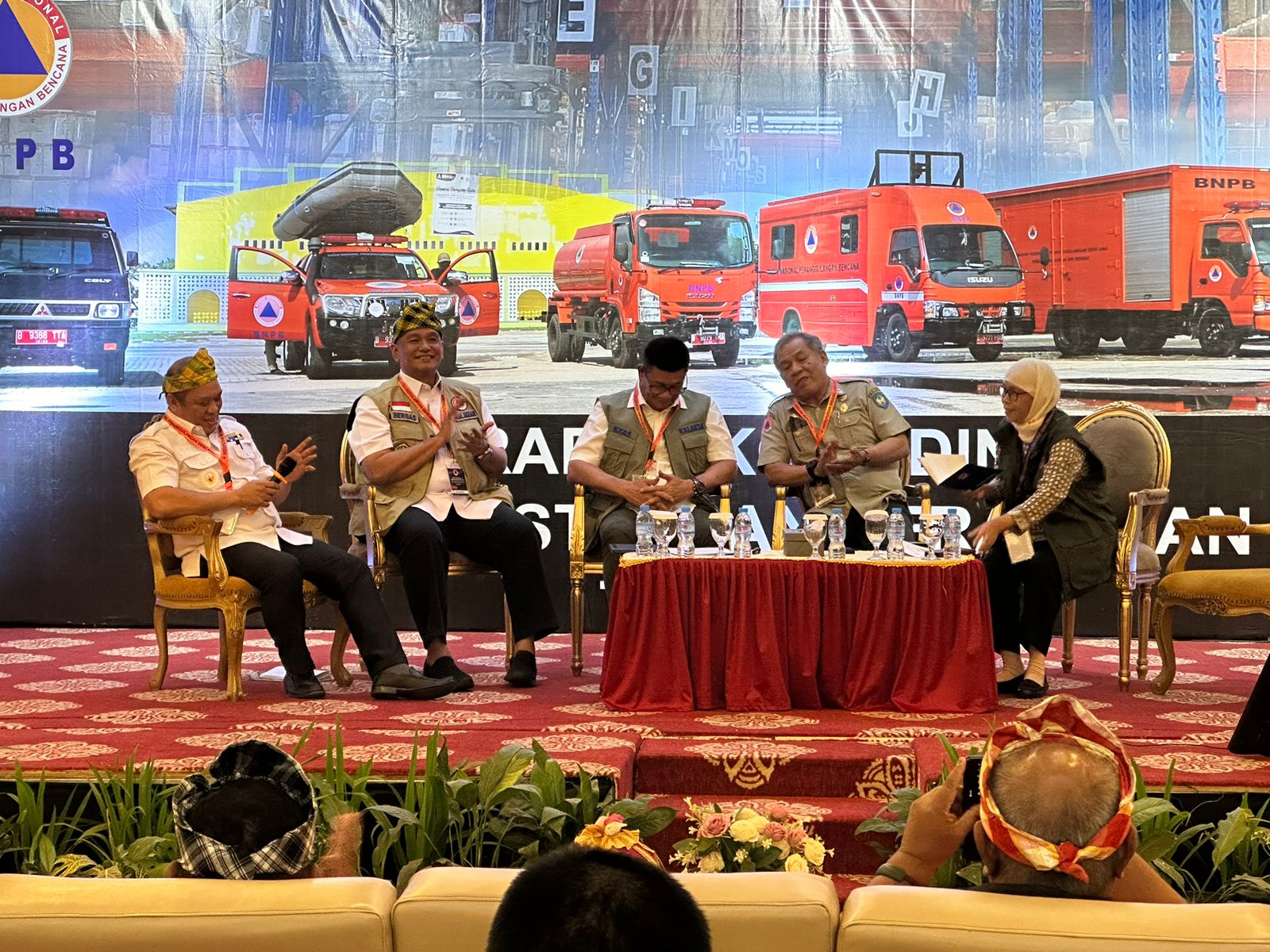 Acara peringatan Bulan Pengurangan Risiko Bencana (PRB) Tahun 2023, di Hotel Claro, Kota Kendari, Sulawesi Tenggara, Kamis (12/10/2023)