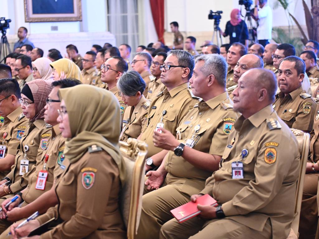 Penjabat Bupati Kudus Bergas C. Penanggungan berkesempatan hadir dalam acara pengarahan Presiden RI Joko Widodo kepada Penjabat Kepala Daerah seluruh Indonesia di Istana Negara, Jakarta Pusat. (foto:istimewa)