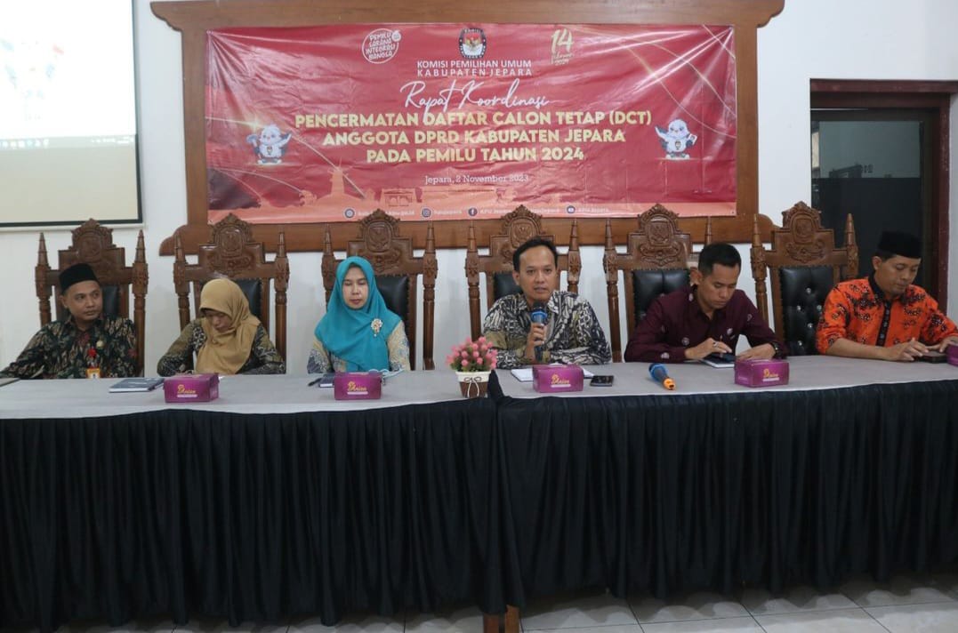 Rapat Koordinasi Pencermatan DCT Anggota DPRD Kabupaten Jepara pada Pemilu Tahun 2024