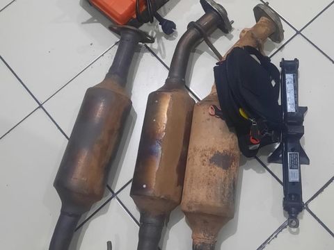 Barang bukti kasus pencurian knalpot ambulans (Foto: detikjateng)