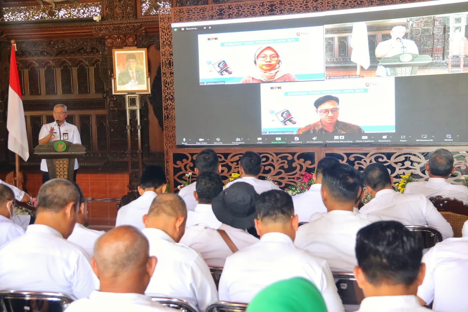 Jalannya sosialisasi LHKPN yang dihadiri para kepala desa dan ajudan pada Kamis (14/12/2023) (Diskominfo Kudus)