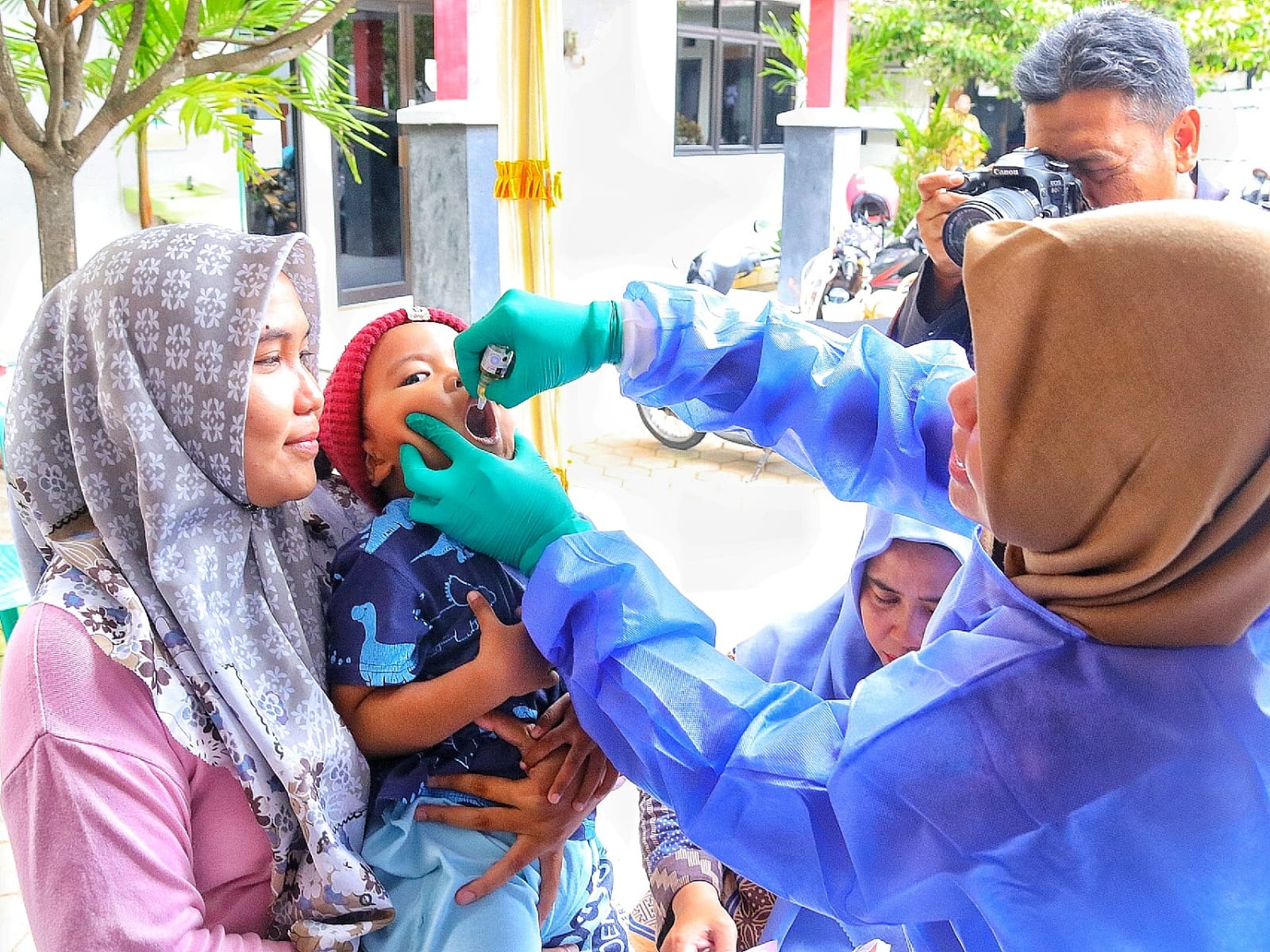 Sub Pekan Imunisasi Nasional (PIN) Polio di Kabupaten Kudus di Kelurahan Purwosari, Kecamatan Kota pada Senin (15/1/2024) (Diskominfo Kudus)