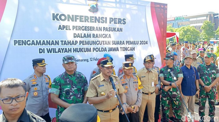Konferensi Pers Apel Serpas pengamanan Pemilu di Jateng (Foto: DetikJateng)