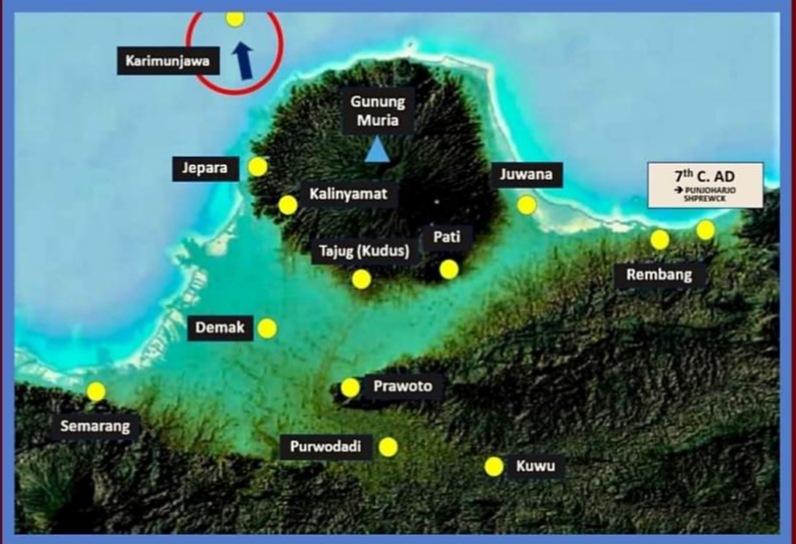 Selat Muria yang memisahkan Gunung Muria dengan Pulau Jawa (NU Jepara)