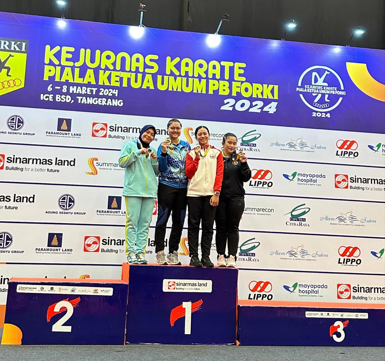 Kejurnas Karate Piala Ketua Umum PB Forki di ICE BSD Tangerang pada 6—8 Maret 2024 (Istimewa)