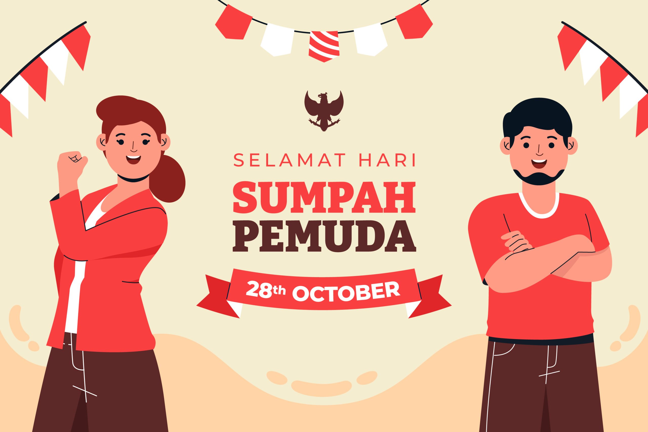 Ilustrasi Hari Sumpah Pemuda (Freepik)