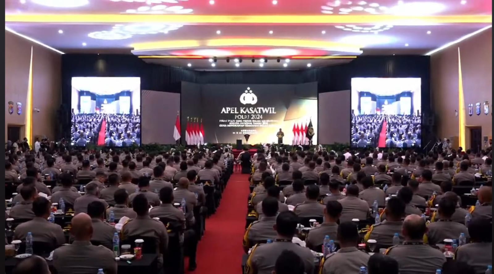 Apel Kasatwil Polri 2024 (Foto: tangkapan layar kanal youtube Akademi Kepolisian)