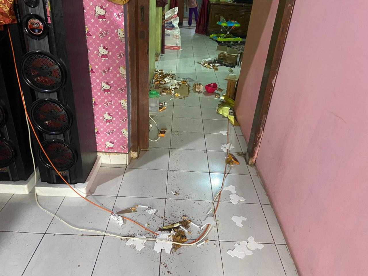 Kondisi rumah yang jadi tempat rokok ilegal di Desa Manyargading, Kecamatan Kalinyamatan, Kabupaten Jepara