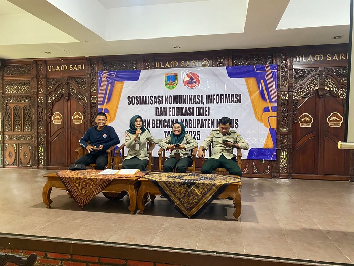 BPBD bersama Destana dan Kencana se Kabupaten Kudus mengadakan pertemuan untuk menentukan ketua Destana Kudus, belum lama ini. (Sumber: JOGLO JATENG)