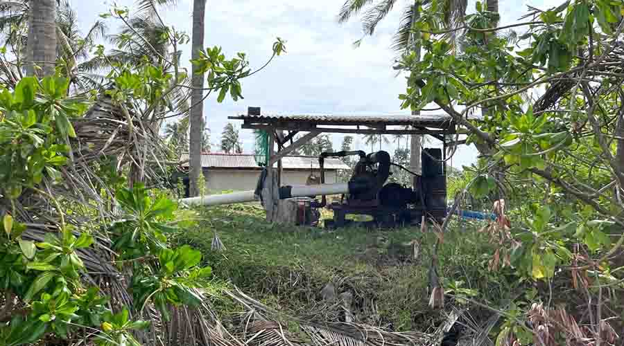 Salah satu pipa tambak udang di Karimunjawa yanh beroperasi lagi (foto: Murianews.com)
