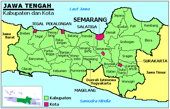 Peta Jawa Tengah (Wikipedia)