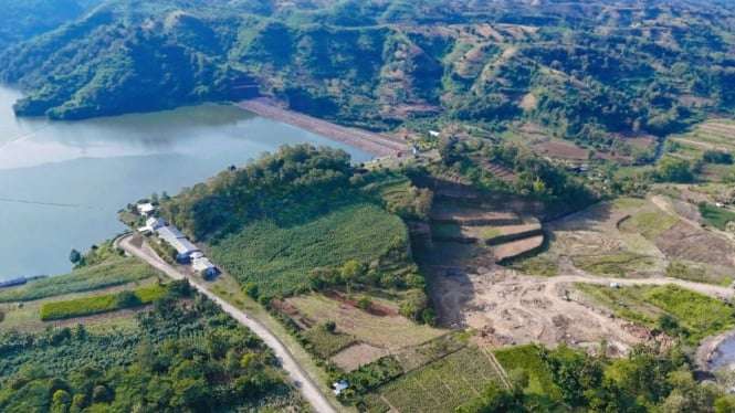 Penampakan galian C dekat Bendungan Logung di Desa Tanjungrejo, Kudus (foto: Jogja VIVA)
