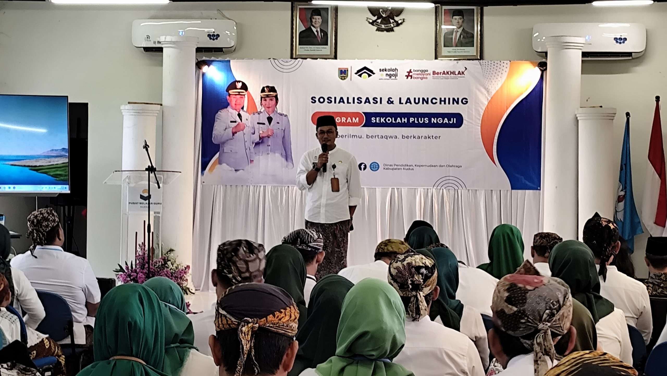 Launching sekaligus sosialisasi Sekolah Plus Ngaji kepada seluruh SD di Pusat Belajar Guru (PBG), Kamis (19/6)