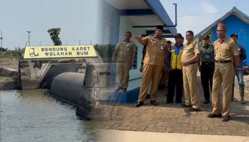 Wakil Bupati Jepara Muhammad Ibnu Hajar saat meninjau bendungan tersebut didampingi Asisten I Sekda Jepara Ratib Zaini pada Senin, (23/6/2025) lalu (foto: laman resmi Pemkab Jepara)