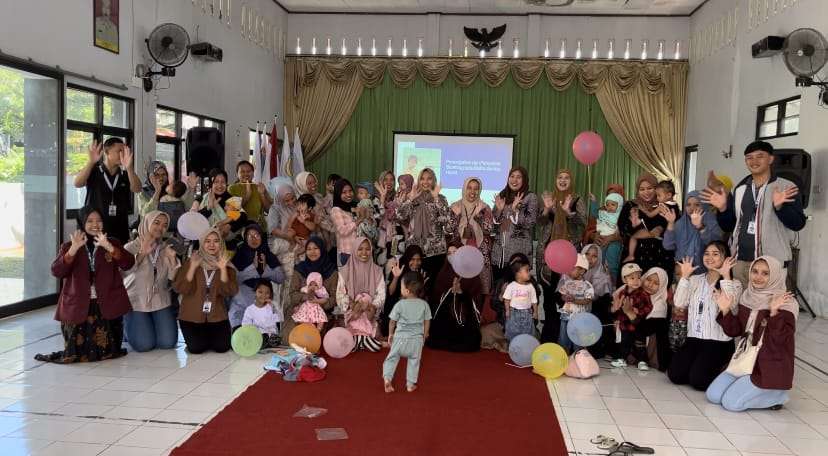 Posyandu balita pada Sabtu, 2 Agustus 2025 yang terlaksana di Balai Desa Mlati Lor, Kecamatan Kota, Kabupaten Kudus