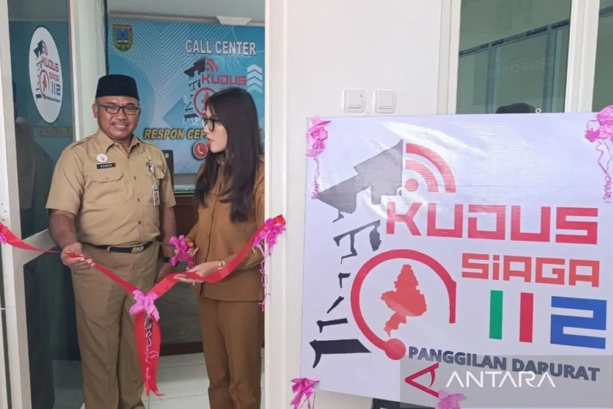 Peluncuran panggilan darurat 112 Badan Penanggulangan Bencana Daerah (BPBD) Kudus pada Senin (25/8/2025) (foto: Antara Jateng)