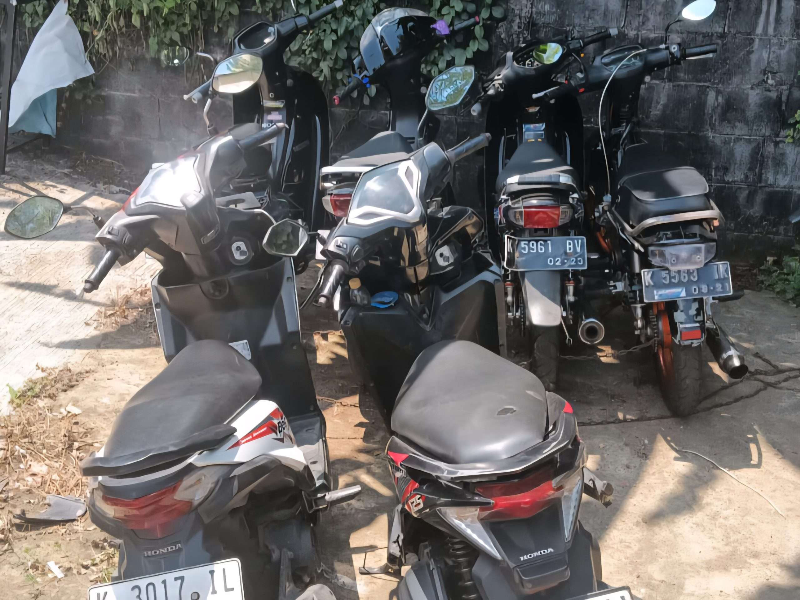 Motor pendemo pada Minggu (31/8) yang diamankan Polres Jepara